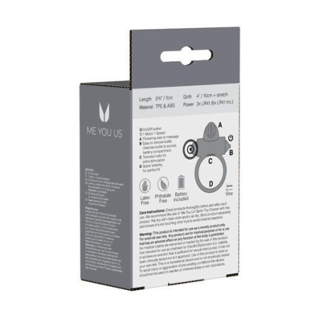Pierścien erekcyjny wibrujący Me You Us Klasyczny Rabbit Cock Ring Transparent - 4