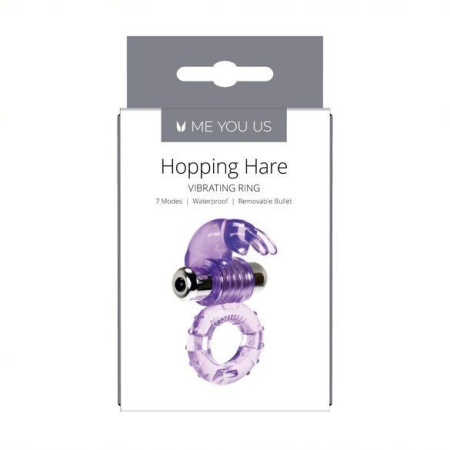 Hopping Hare - wibrujący pierścień na prącie z 7 trybami wibracji, stymulatorem łechtaczki i uniwersalnym rozmiarem (one-size) - 2