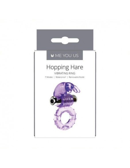 Pierścien erekcyjny wibrujący Me You Us Hopping Hare Cock Ring Fioletowy - Pierścienie erekcyjne wibrujące - 2