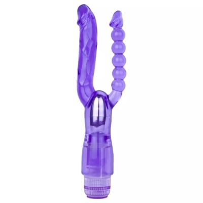 Podwójny stymulator Me You Us Extreme Dual Vibrator Fioletowy - 1