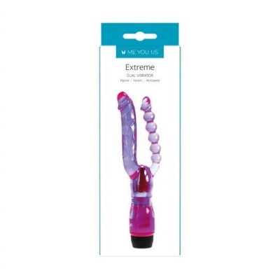 Podwójny stymulator Me You Us Extreme Dual Vibrator Fioletowy - 1 2