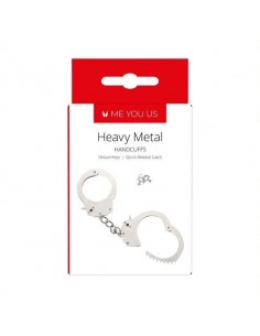 Kajdanki erotyczne Me You Us Heavy Metal Handcuffs Silver - Kajdanki erotyczne - 1 2