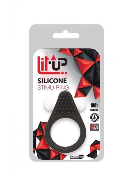 Pierścien erekcyjny wibrujący LIT-UP SILICONE STIMU RING 1 Czarny - Pierścienie erekcyjne wibrujące - 2