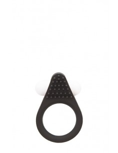 Pierścien erekcyjny wibrujący LIT-UP SILICONE STIMU RING 1 Czarny - Pierścienie erekcyjne wibrujące - 1