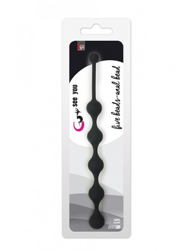Kulki analne SEE YOU FIVE BEADS ANAL BLACK - Kulki analne, koraliki analne - 2