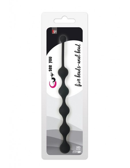 Kulki analne SEE YOU FIVE BEADS ANAL BLACK - Kulki analne, koraliki analne - 2