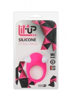 Pierścien erekcyjny wibrujący LIT-UP SILICONE STIMU RING 6 Różowy - Pierścienie erekcyjne wibrujące - 1 2