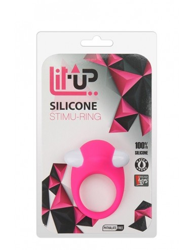 Pierścien erekcyjny wibrujący LIT-UP SILICONE STIMU RING 6 Różowy - Pierścienie erekcyjne wibrujące - 2