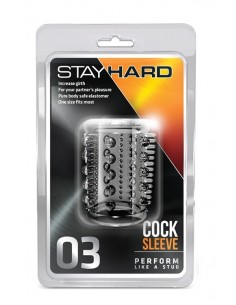 Stymulująca Nakładka Stay Hard Cock Sleeve 03 Clear - Przedłużki i nakładki na penisa - 1