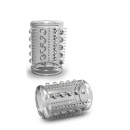 Nakładka na penisa Stay Hard Cock Sleeve 03 Clear - teksturowany TPE, średnica wewnętrzna 2,5 cm, zewnętrzna 3,3 cm, wysokość 5 - 2