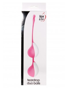 Kulki gejszy TEARDROP DUO BALLS PINK - Kulki Gejszy Podwójne i Pojedyncze - 1 2