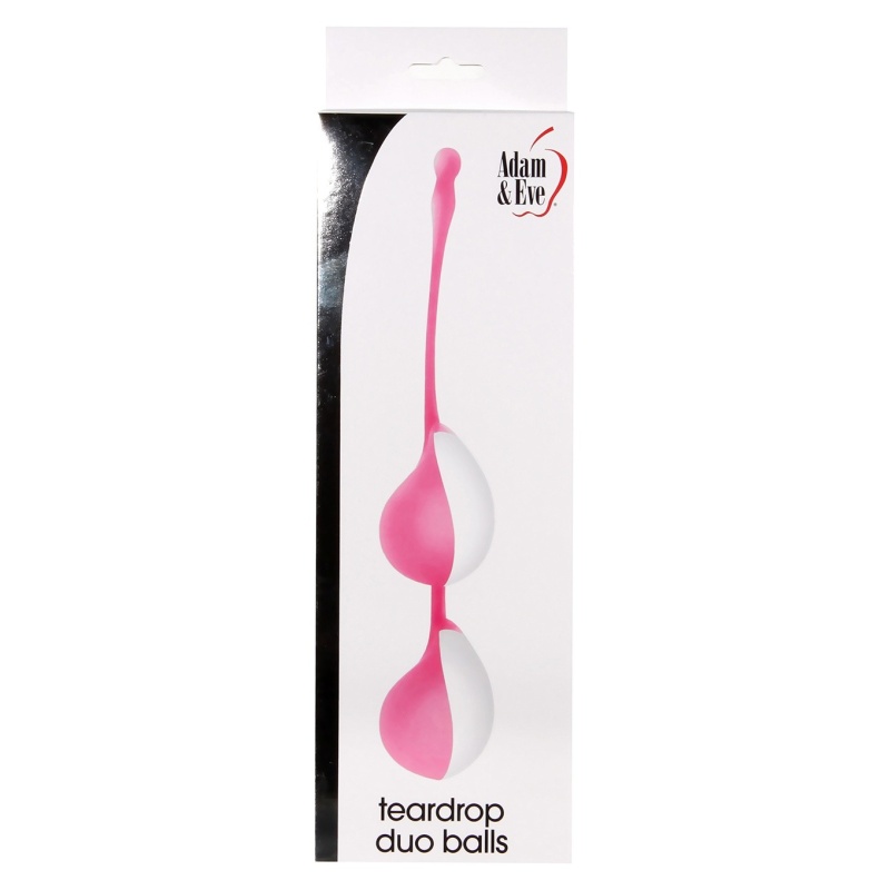Kulki gejszy Teardrop Duo Balls Pink z ruchomym ciężarkiem, 20 cm - 2