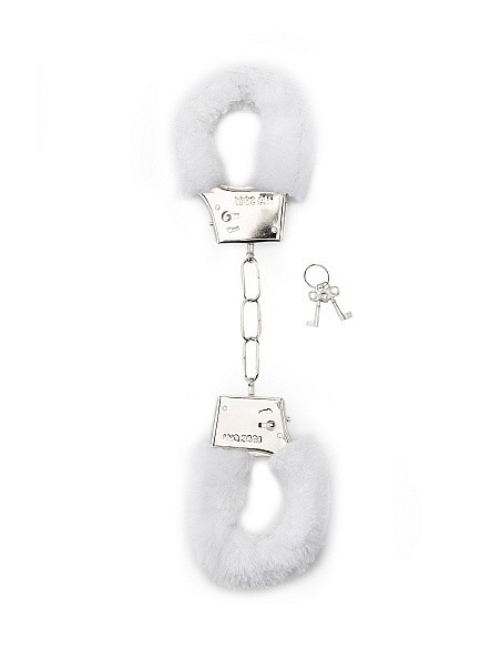 Kajdanki erotyczne Furry Handcuffs - White - Kajdanki erotyczne - 1