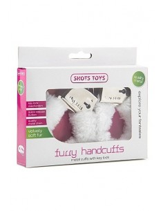 Kajdanki erotyczne Furry Handcuffs - White - Kajdanki erotyczne - 1 2