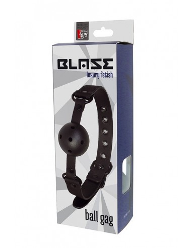 Knebel erotyczny BLAZE BALL GAG WITH PAINTING EDGE BLACK - Kneble do ust - 1