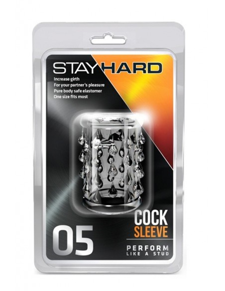 Stymulująca Nakładka Stay Hard Cock Sleeve 05 Clear - Przedłużki i nakładki na penisa - 2