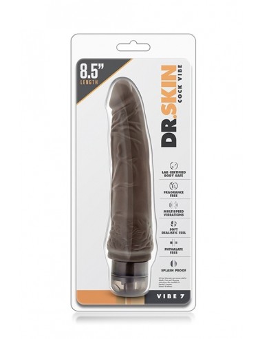 Realistyczny wibrator Mr. Skin Cock Vibe Chocolate 7'' - Wibratory Realistyczne - 2