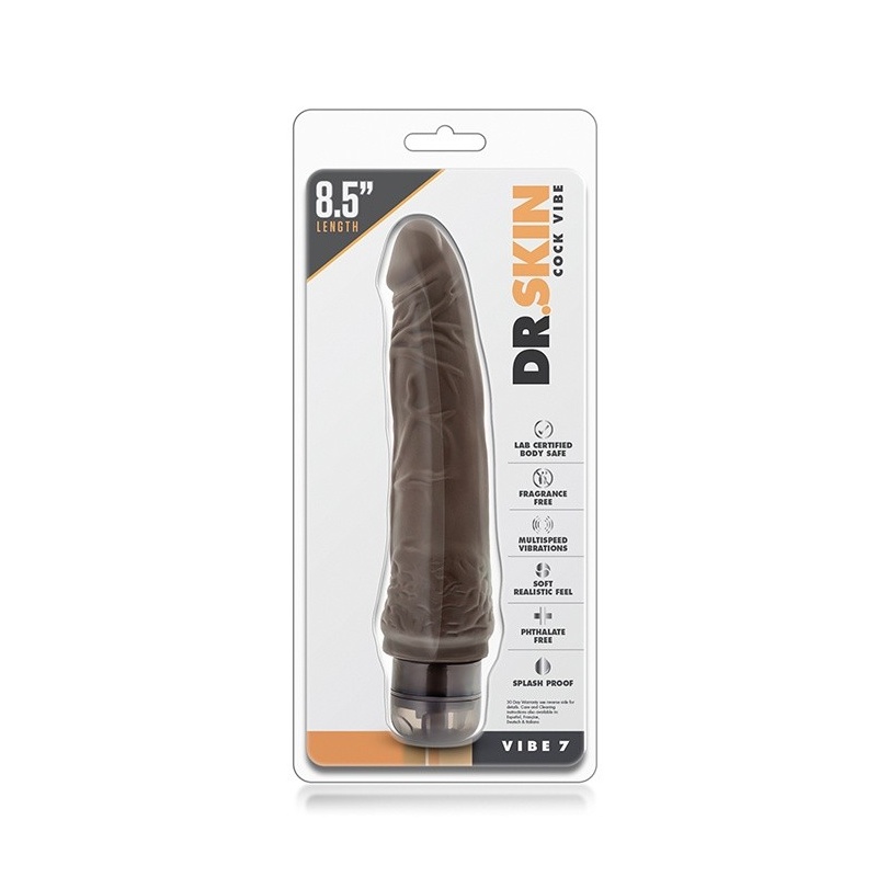 Wibrator Cock Vibe 7 - żyłkowany trzonek, wodoodporny silikon, 17,8 cm - 2