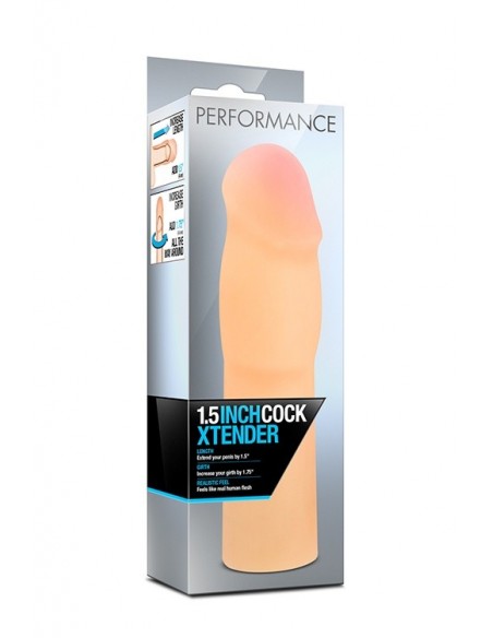 Nakładka Przedłużka Na Penisa Performance 1.5Inch Cock Xtender Beige - Przedłużki i nakładki na penisa - 2