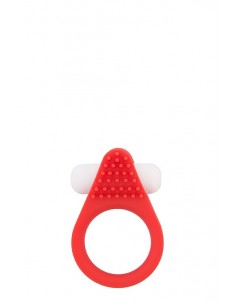 Pierścien erekcyjny wibrujący LIT-UP SILICONE STIMU RING 1 Czerwony - Pierścienie erekcyjne wibrujące - 1