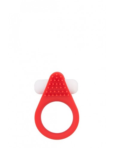 Pierścien erekcyjny wibrujący LIT-UP SILICONE STIMU RING 1 Czerwony - Pierścienie erekcyjne wibrujące - 1