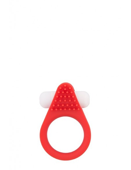 Pierścien erekcyjny wibrujący LIT-UP SILICONE STIMU RING 1 Czerwony - Pierścienie erekcyjne wibrujące - 1