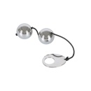 Metal Love Balls — dwie stalowe kulki miłości 110 g z pierścieniem zwrotnym, długość 23 cm, średnica 3 cm - 1