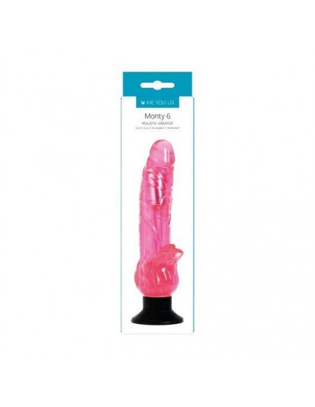 Żelowy wibrator Me You Us Mounty 6 Realistic Vibrator Pink - Wibratory żelowe - 2