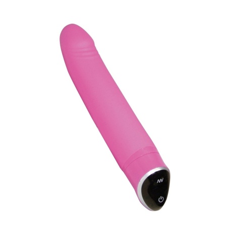 Wibrator Smile Happy Pink – zakrzywiona główka do stymulacji punktu G, silikon medyczny + ABS, 22 cm - 1