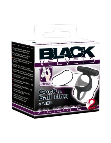 Pierścien erekcyjny wibrujący Czarny Velvets Cock/B - Pierścienie erekcyjne wibrujące - 2