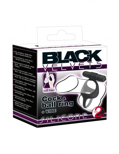 Pierścien erekcyjny wibrujący Czarny Velvets Cock/B - Pierścienie erekcyjne wibrujące - 2