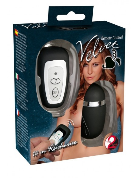 Bezprzewodowe jajeczko wibrujące Velvet RC Black - Wibratory Jajeczka - 2