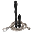 Irygator prysznicowy Shower Me Deluxe z dwiema końcówkami (gładka, falista), wąż 138 cm, aluminium i stal nierdzewna - 2