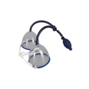 Podwójna pompka próżniowa do piersi Easy Grow z ręczną gruszką, regulowanymi taśmami i kopułkami 12 cm - 1