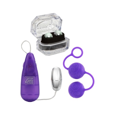 Hers Kegel Kit – zestaw do treningu mięśni dna miednicy z wibracją, kulki 3 cm - 1 2