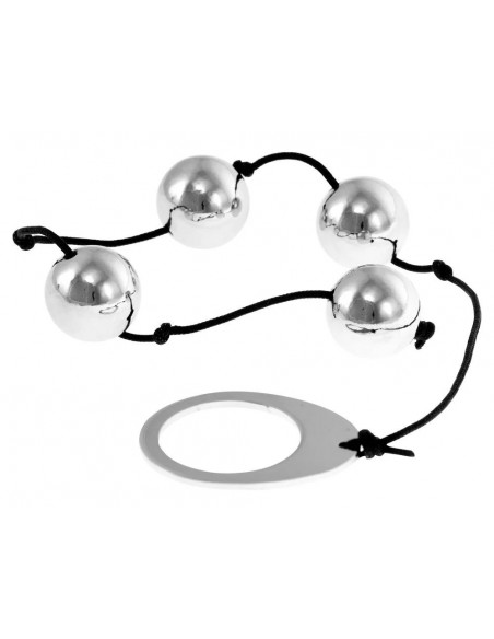 Kulki gejszy Me You Us Heavy Metal Anal Beads Silver - Kulki analne, koraliki analne - 1