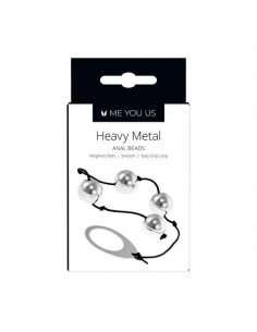 Kulki gejszy Me You Us Heavy Metal Anal Beads Silver - Kulki analne, koraliki analne - 1 2