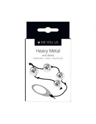 Kulki gejszy Me You Us Heavy Metal Anal Beads Silver - Kulki analne, koraliki analne - 2