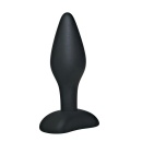 Korek analny Black Velvets Small Plug – stożkowy, silikonowy, z szeroką podstawą, 9 cm - 1