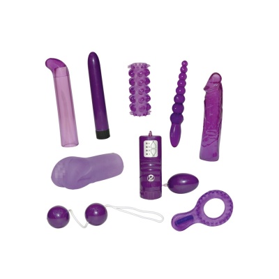 Zestaw zabawek erotycznych Toys So cute Set – 9 elementów, wibrator 17 cm, średnica 2,5 cm - 1 2