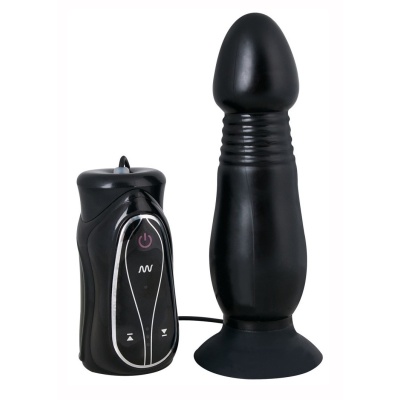 Anal Pusher – wibrujący korek analny 16 cm z funkcją pchnięć i podstawą ssącą - 1