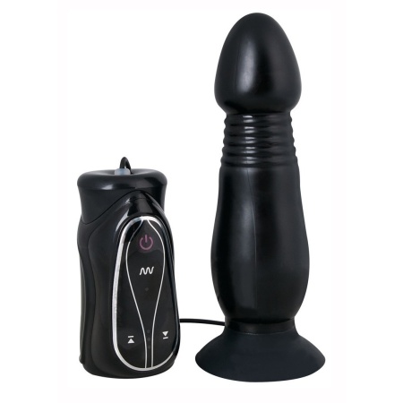 Anal Pusher – wibrujący korek analny 16 cm z funkcją pchnięć i podstawą ssącą - 1