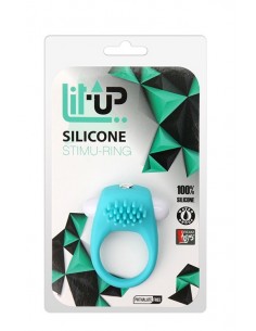 Pierścien erekcyjny wibrujący LIT-UP SILICONE STIMU RING 5 Niebieski - Pierścienie erekcyjne wibrujące - 1 2