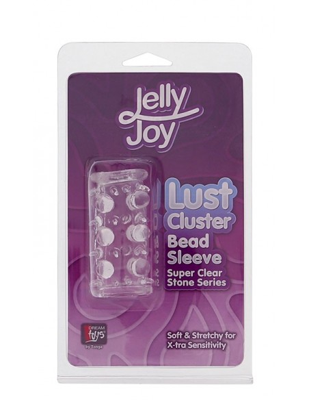 Stymulująca Nakładka Jelly Joy Lust Cluster Clear - Przedłużki i nakładki na penisa - 2