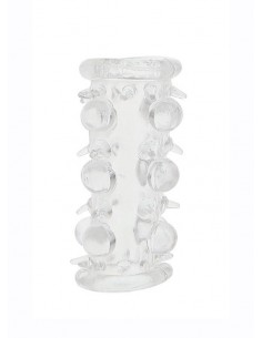 Stymulująca Nakładka Jelly Joy Lust Cluster Clear - Przedłużki i nakładki na penisa - 1