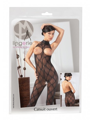 Bodystocking Catsuit open bust S-L - Bodystocking - 1