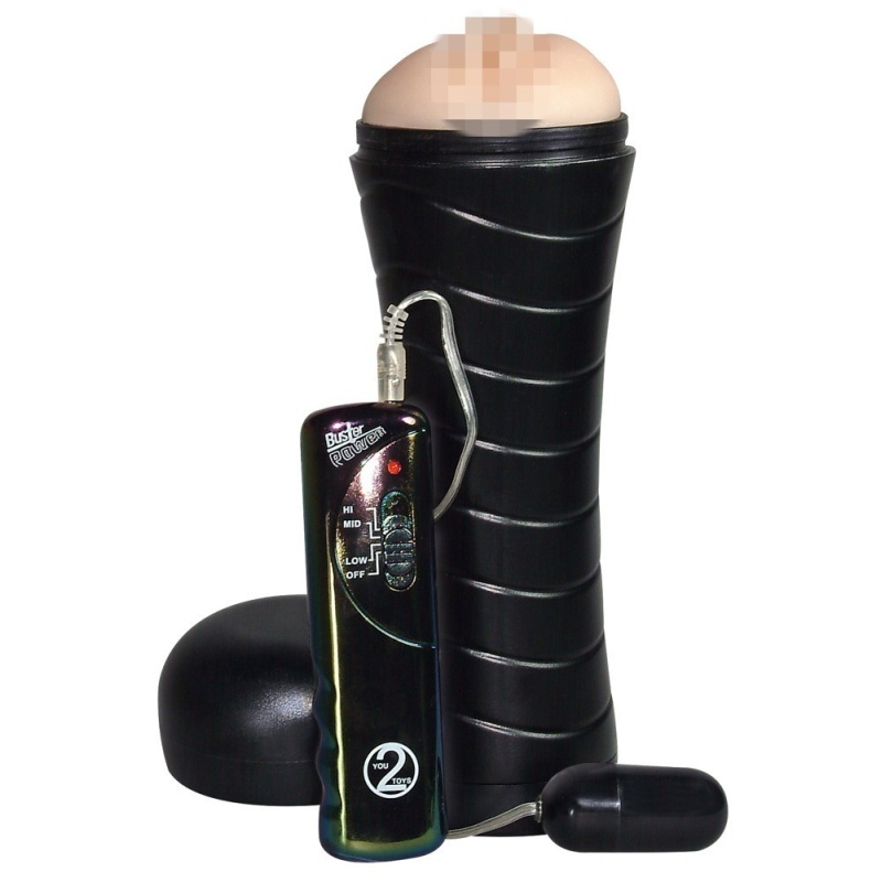 Masturbator Pussy to Go Vibration z kanałem stymulacyjnym TPR i wibro-jajkiem, 23 cm - 4