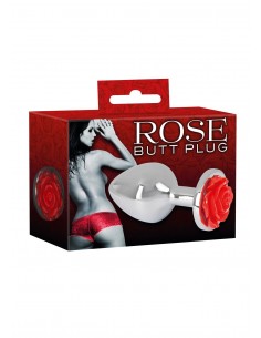 Korek analny z różyczką Rose Butt Plug - Korki analne stalowe - 1 2