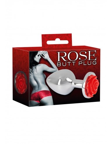 Korek analny z różyczką Rose Butt Plug - Korki analne stalowe - 2