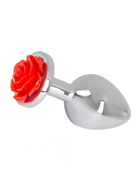 Korek analny z różyczką Rose Butt Plug - Korki analne stalowe - 3